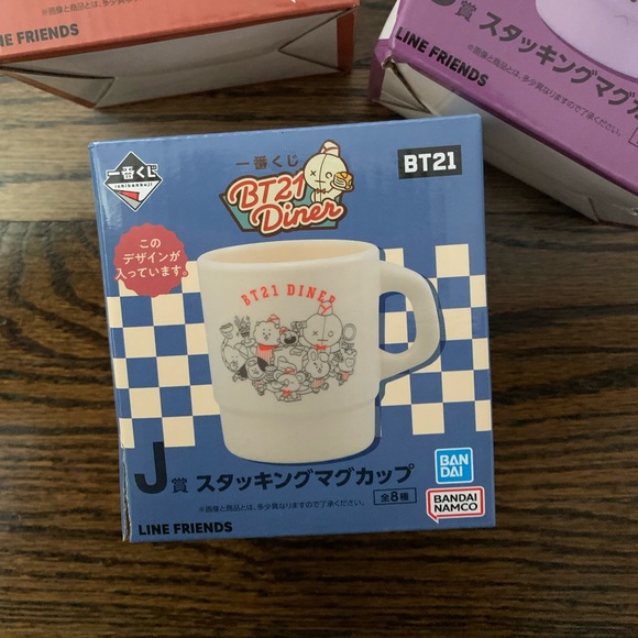 New BT21 Diner Stackable Plastic Mug Cup Set of 3 - Picture 5 of 6